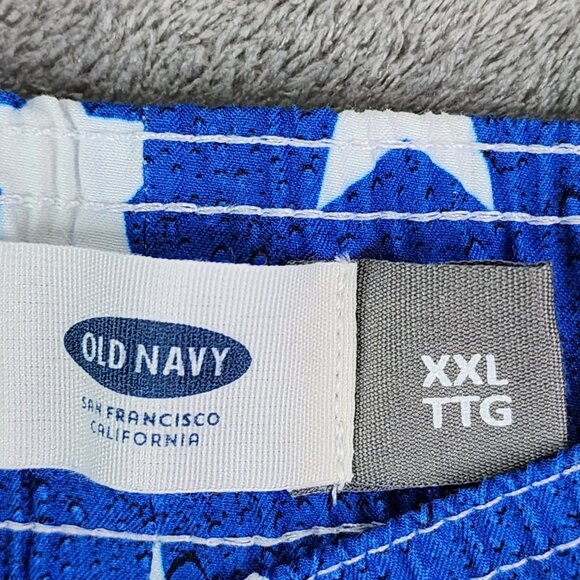 Mens Old Navy American Flag Swim Trunks Blue & Red Stars & Stripes XXL - Picture 7 of 16